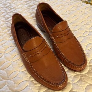 Johnston & Murphy Men’s Tan Leather Baldwin Loafers Size 9 Med Style 24 1590